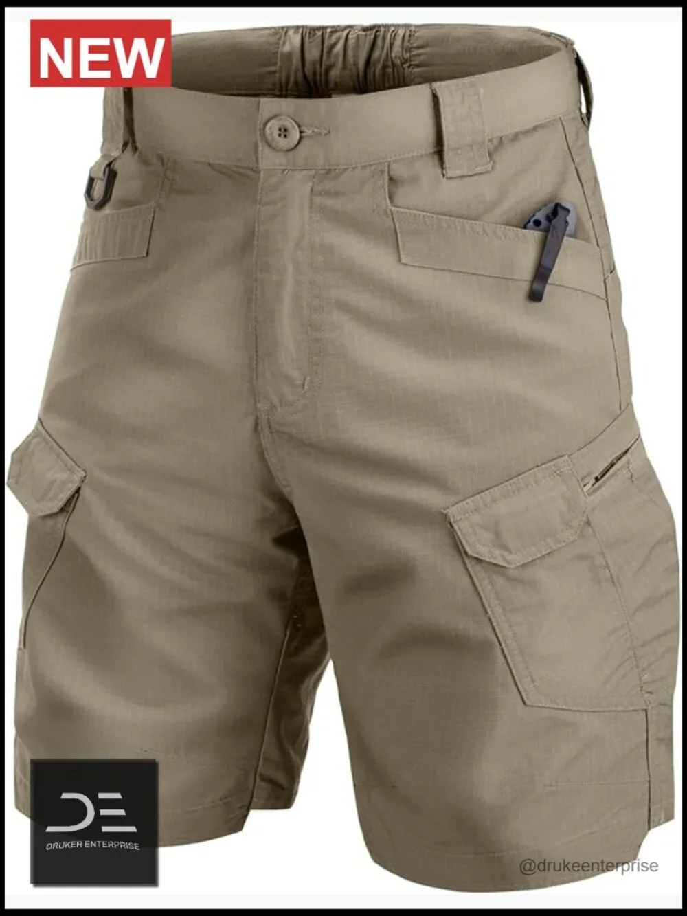 Men's Tactical Stretch Cargo Shorts Water Resistant Rip Stop Hiking Fishing